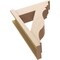 Ekena Millwork 8-in W x 24-in D x 32-in H Funston Trad Rough Cedar Woodgrain TimberThane Outlooker, Primed Tan OUTUR080X24X32FST04RCPR - alternate 4